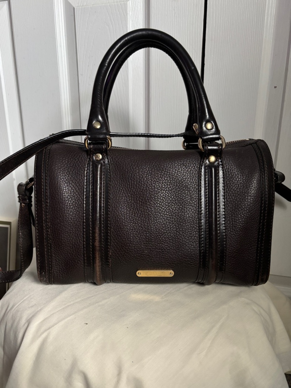 Authenticated Burberry Alchester Bowling Bag